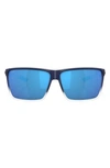 COSTA DEL MAR 63MM POLARIZED OVERSIZE SQUARE SUNGLASSES