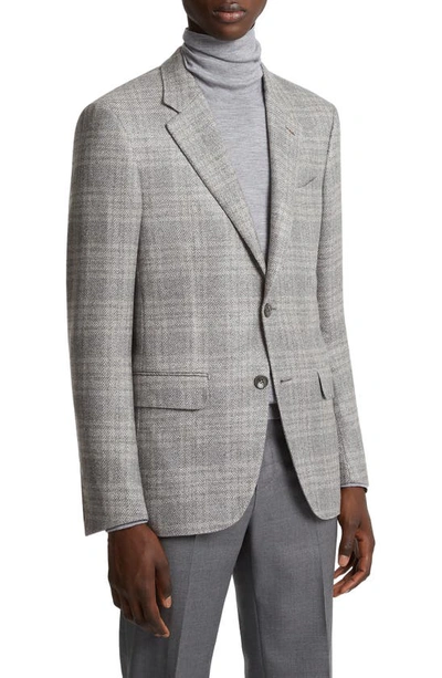 Zegna Regular Fit Jacket In Medium Gray