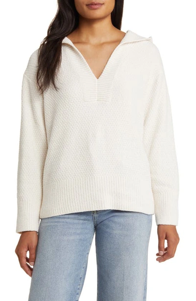 Tommy Bahama Island Luna Chenille Hoodie Sweater In Coconut