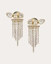 ANZIE WOMEN'S JAEDA TRIPLE CRAWLER FRINGE DROP EARRINGS