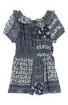 TRULY ME TRULY ME KIDS' RUFFLE SMOCKED ROMPER