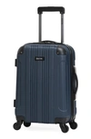 Kenneth Cole Out Of Bounds 20" Hardside Carry-on Luggage In Naval