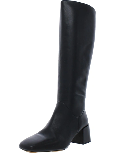 Vince Maggie High Womens Leather Square Toe Knee-high Boots In Black
