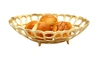 CLASSIC TOUCH DECOR OVAL GOLD LOOPED BREAD BASKET