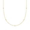 ROSS-SIMONS LAB-GROWN DIAMOND STATION NECKLACE IN 18KT GOLD OVER STERLING