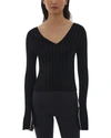 Helmut Lang Women's Angela Long-sleeve Rib-knit Top In Black