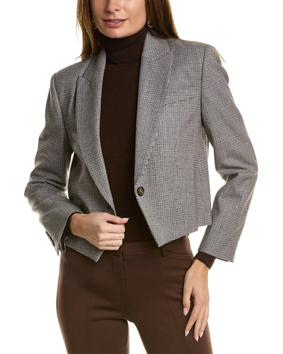 Brunello Cucinelli Wool-blend Blazer In Grey