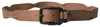 Ermanno Scervino Elegant Brown Leather Waist Belt With Black Metal Buckle In Brown