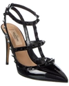 Valentino Rockstud Caged 100 Leather Pump In Black