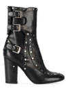 LAURENCE DACADE BLACK MERLI STAR STUD 100 BOOTS,MERLISTARSTUDSSHINYCALF12206119