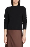 Vince Funnelneck Cashmere Sweater In Black