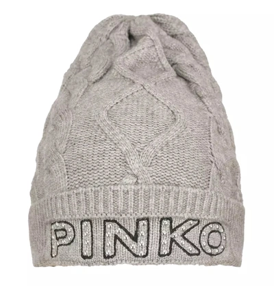 Pinko Woman Hat Light Grey Size Onesize Viscose, Polyester, Polyamide, Acrylic, Wool In Gray