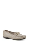 Cliffs By White Mountain Women's Glowing Loafer Flats In Taupe/ Croco/ Print
