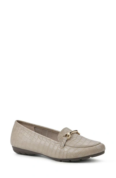 Cliffs By White Mountain Women's Glowing Loafer Flats In Taupe/ Croco/ Print
