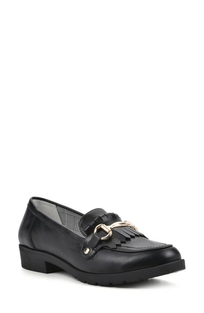 Cliffs By White Mountain Women's Galeena Chain Detail Flat In Black/ Smooth