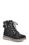 Cliffs By White Mountain Kaylee Womens Faux Leather Zipper Ankle Boots In Black/ Fabric