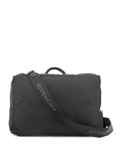 Givenchy Medium Pandora Nylon Messenger Bag In Black