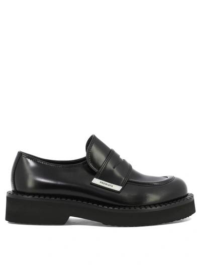 Premiata Chunky Leather Lug Loafers In Nero