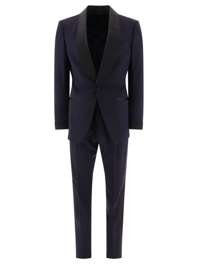 Tom Ford Single-breasted Suit In Blue