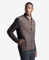 KENNETH COLE QUILTED WAFFLE-KNIT ZIP SWEATER