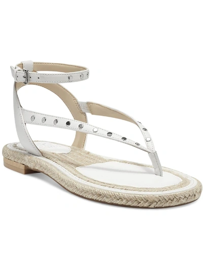 Vince Camuto Kelmia Womens Leather Ankle Strap Strappy Sandals In White