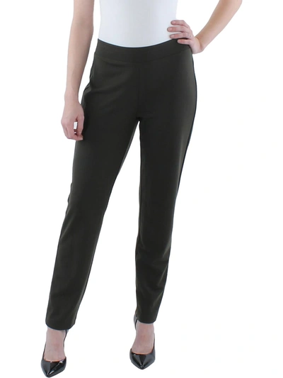 Eileen Fisher Womens Knit High Rise Ankle Pants In Black