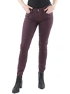 PAIGE WOMENS COATED MID RISE ANKLE JEANS