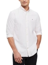 Tommy Hilfiger Regular Fit Solid Stretch Oxford Shirt In Multi
