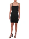 City Studio Juniors Womens Ruched Mini Bodycon Dress In Black