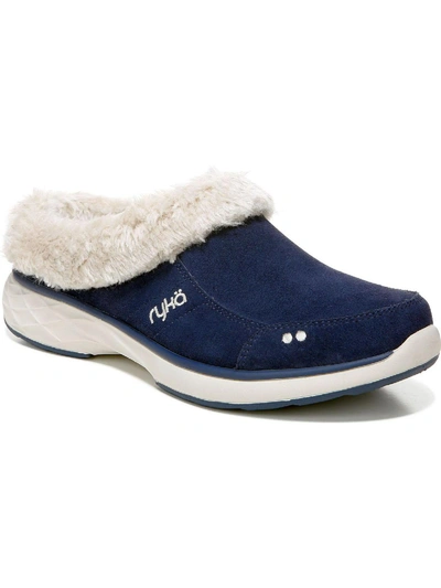 Ryka Luxury 2 Womens Suede Slip On Casual And Fashion Sneakers In Blue