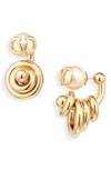 Valentino Garavani Vlogo Signature Pearl Earrings In Oro_18_cream