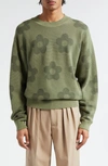 KENZO FLOWER SPOT COTTON SWEATER