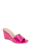 Bcbgeneration Giani Wedge Slide Sandal In Viva Pink Patent