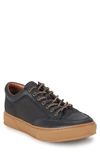 Frye Hoyt Low Lace Canvas & Leather Sneaker In Black