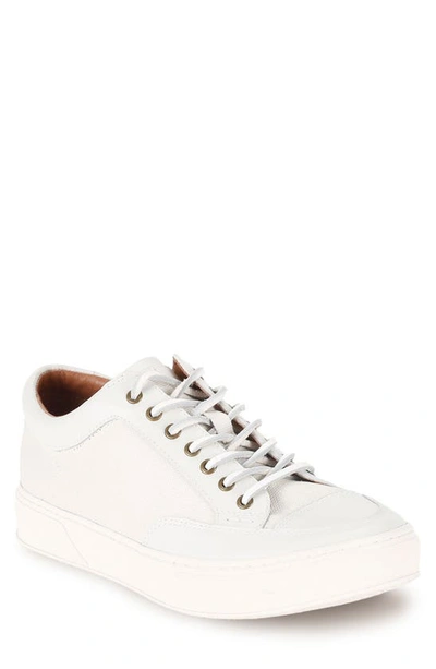 Frye Hoyt Low Lace Canvas & Leather Sneaker In White