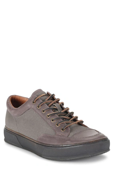Frye Men's Hoyt Low-top Canvas & Leather Trainers In Charcoal - Dazed Leather