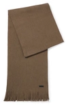 Hugo Boss Albas Wool Scarf In Open Green