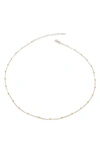 Monica Vinader Mixed Metal Beaded Chain Necklace In Silver