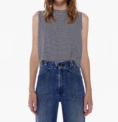 Mother The Strong And Silent Type Cotton Striped Tee In Multi