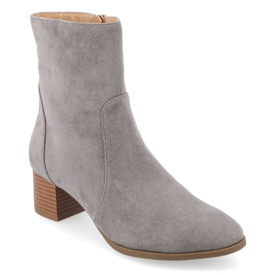 Journee Collection Collection Women's Tru Comfort Foam Wide Width Hayven Booties In Gray