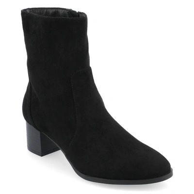 Journee Collection Collection Women's Tru Comfort Foam Wide Width Hayven Booties In Black