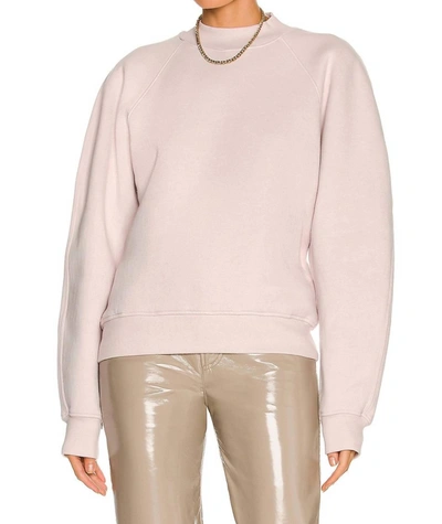 Agolde Taron Mock Neck Sweatshirt In Fondant In Pink