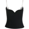 Paris Georgia Black Heart Tank Top In Black