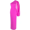 Solace London Hudson One-shoulder Gown In Pink