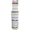 Suboo Zephyr Striped Maxi Dress In Green/pink