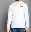 KIMES MEN'S NINJA HOODED LONG SLEEVE TECH T-SHIRT IN WHITE