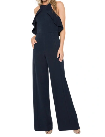 Black Halo Becca Jumpsuit In Pacific Blue