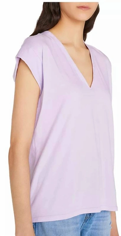 Frame Le Mid Rise T-shirt In Purple