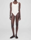 Anine Bing Off-white Jace One-piece Swimsuit In White