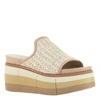 Naked Feet Flocci Wedge Sandals In Brown